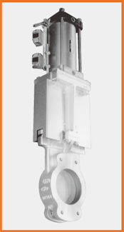 ナイフゲートバルブ エアーシリンダー操作 SS製カバー、リミットスイッチ付 S−122018