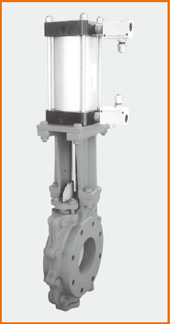 ショート型板弁 エアーシリンダー操作 スピコン付S−1071