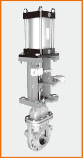 カバー付ナイフゲートバルブ エアーシリンダー操作 S−8001