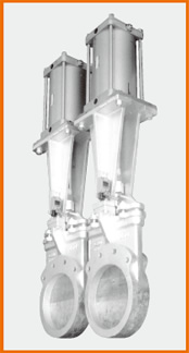 ナイフゲートバルブ エアーシリンダー操作 閉リミットスイッチ付 S−12206